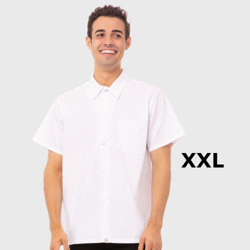 Chef Works Utility Shirt Short Sleeve White 2XL