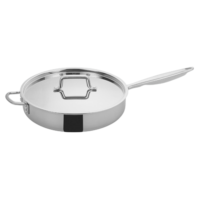 Tri-Gen™ Induction-Ready Sauté Pan with Cover 6 qt. Stainless Steel 12-1/2" Diameter x 4-15/16" Height