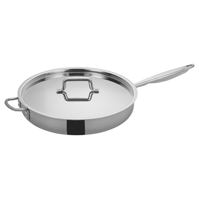 Tri-Gen™ Induction-Ready Sauté Pan with Cover 7 qt. Stainless Steel 14" Diameter x 5-1/8" Height