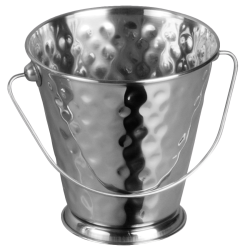 Mini Pail Hammered 28 oz. Stainless Steel 5" Diameter x 5" Height