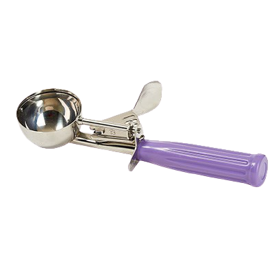 Ice Cream Disher 2 oz. Size 20 Allergen Free Purple Stainless Steel 2-1/8" Diameter