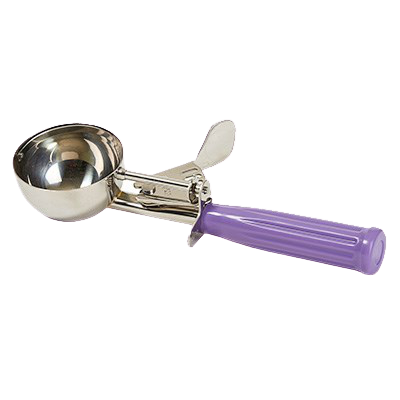 Ice Cream Disher 3-1/4 oz. Size 12 Allergen Free Purple Stainless Steel 2-1/2" Diameter