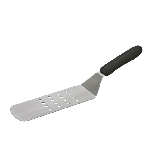 Offset Turner Perforated Stainless Steel with Black Polypropylene Handle 8-1/4" x 2-7/8" Blade