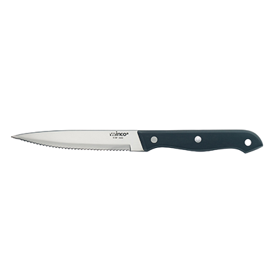 Steak Knife 5" Stainless Steel Blade with Solid POM Handle 9-3/8" O.A.L. - One Dozen