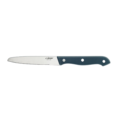 Steak Knife 4-1/2" Stainless Steel Blade with Solid POM Handle 8-7/8" O.A.L. - One Dozen