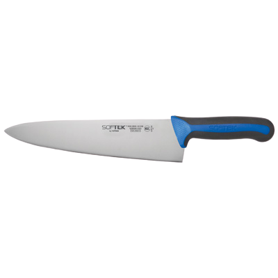 Sof-Tek™ Chef's Knife 10" German Steel Blade with Black & Blue TPR Handle