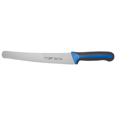 Sof-Tek™ Bread/Pastry Knife 10" German Steel Blade with Black & Blue TPR Handle