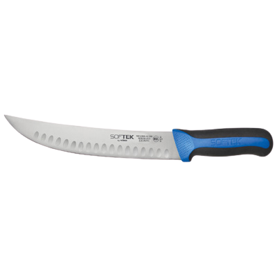 Sof-Tek™ Cimeter Knife 10" German Steel Blade with Black & Blue TPR Handle