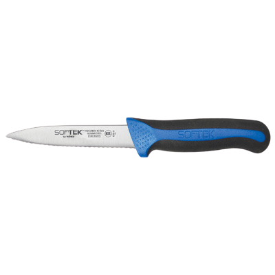 Sof-Tek™ Paring Knives 3-1/2" German Steel Blade with Black & Blue TPR Handle