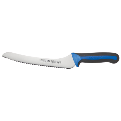 Sof-Tek™ Utility/Bread Knife 9" German Steel Blade with Black & Blue TPR Handle