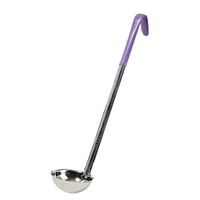 Color-Coded Ladle Allergen Free 15-1/2" Handle Stainless Steel 4 oz. Purple