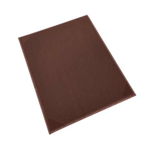 Menu Cover Single Brown Leather-Like Holds 8-1/2" x 11" Paper