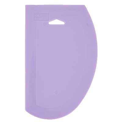 Dough Scraper Allergen Free Purple Plastic 7-1/2" x 4-3/4" - 6 Scrapers/Pack