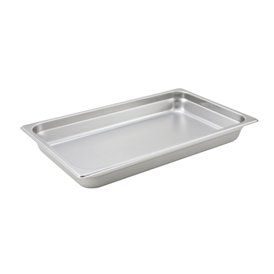 Steam Table Pan Full Size 22 Gauge Heavy Weight 18/8 Stainless Steel 20-3/4" x 12-3/4" x 1-1/4"