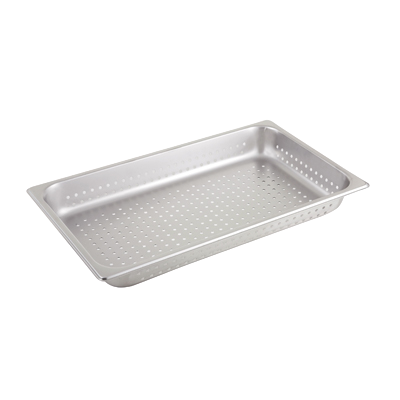 Steam Table Pan Full Size Perforated 22 Gauge Heavy Weight 18/8 Stainless Steel 20-4/5" x 12-4/5" x 2-1/2"