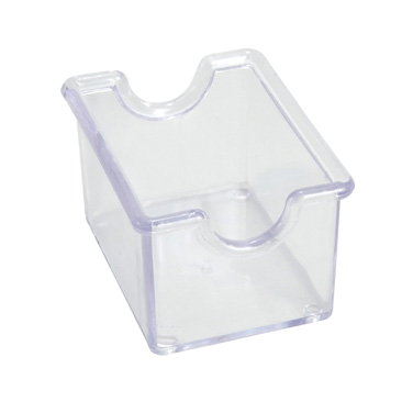 Sugar Packet Holder Clear Plastic 3-1/2" x 2-1/2" x 2"H - One Dozen