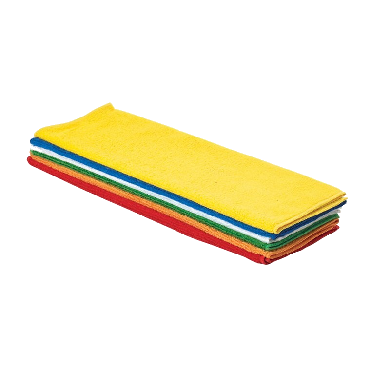 Bar/Kitchen Towel Set Assorted Colors Microfiber 16" x 16" - 6/Pack
