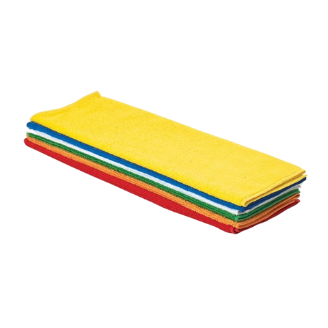 Bar/Kitchen Towel Set Assorted Colors Microfiber 16" x 16" - 6/Pack