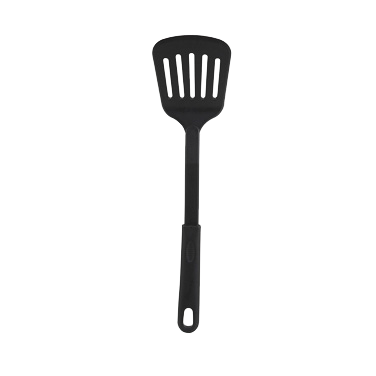 Spatula Slotted Black BPA Free Nylon 12-4/5" Length