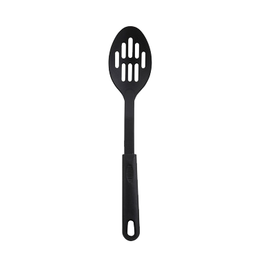 Spoon Slotted Black BPA Free Nylon 12" Length