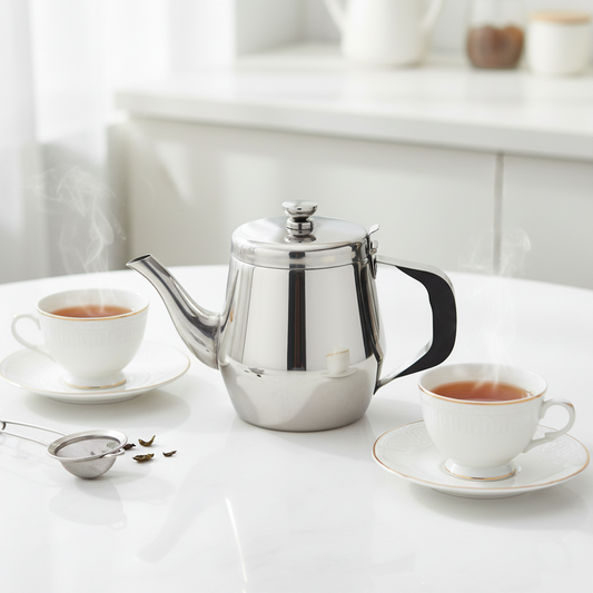 superior-equipment-supply - Winco - Stainless Steel Gooseneck Teapot With Handle & Mirror Finish 32 oz