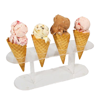 Winco Waffle Cone Stand Acrylic 4 Holes ACN-4