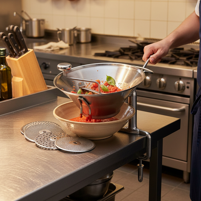 Winco Food Mill Medium Stainless Steel 2 Qt. SVM-9