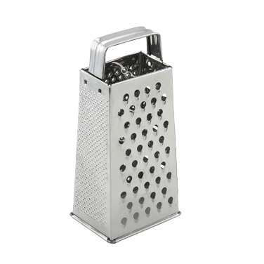 Grater with Handle Tapered Stainless Steel 4" x 3" x 9"