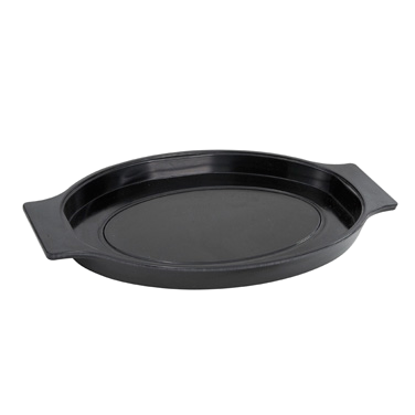 Underliner for Sizzling Platter (SIZ-11) Oval Black Plastic