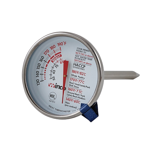 Meat Thermometer 130° to 190° F Dial Face 5" Probe