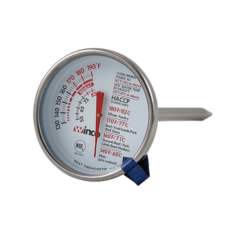 Meat Thermometer 130° to 190° F Dial Face 5" Probe