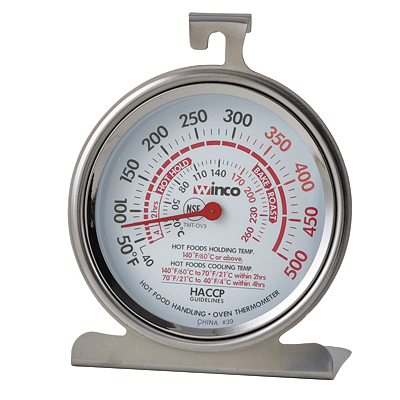 Oven Thermometer 40° to 500° F Dial Face