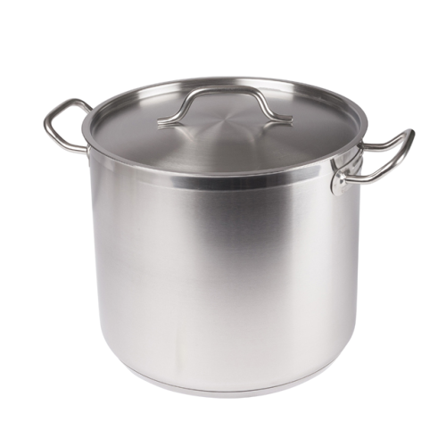 Premium Induction Stock Pot with Cover 20 qt. Tri-Ply Heavy Duty 18/8 Stainless Steel 11-3/4" Diameter x 10-1/4" Height
