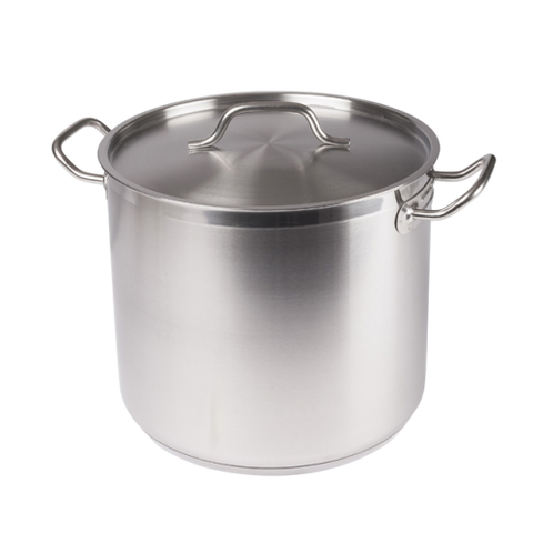 Premium Induction Stock Pot with Cover 20 qt. Tri-Ply Heavy Duty 18/8 Stainless Steel 11-3/4" Diameter x 10-1/4" Height