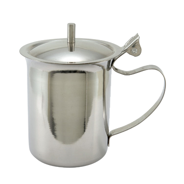 Server/Creamer with Cover, Knob & Handle Stainless Steel 10 oz.