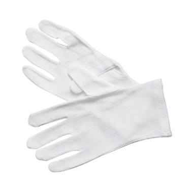 Service Glove White Large 100% Cotton - 6 Pairs