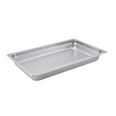 Steam Table Pan Full Size 25 Gauge 18/8 Stainless Steel 20-3/4" x 12-3/4" x 2-1/2"