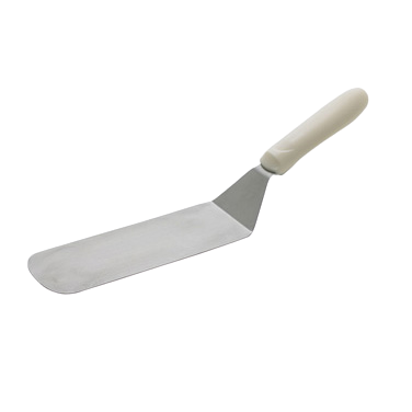 Turner Stainless Steel Satin Finish with White Polypropylene Handle 8-1/4" x 2-7/8" Blade