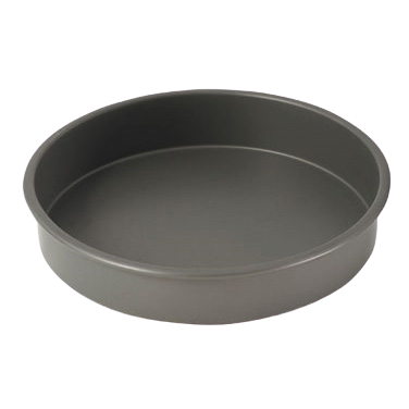 Cake Pan Round 18 Gauge Anodized Aluminium 10" Diameter x 2" Height