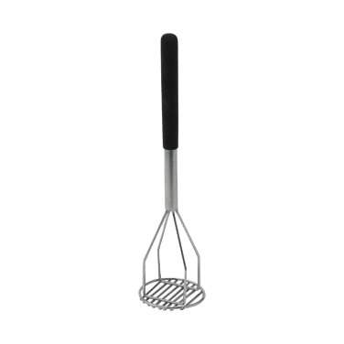 Potato Masher Nickel Plated with Chrome Plated & Polypropylene Handle  4" Diameter x 18"L