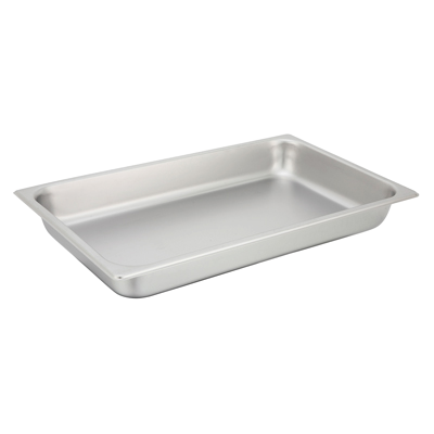 Steam Table Pan Full Size Straight Sided 25-Gauge Standard Weight 18/8 Stainless Steel 20-3/4" x 12-3/4" x 2-1/2"