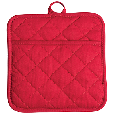 Harold Imports Pot Holder 8" x 8" Red Quilted Neoprene Cotton