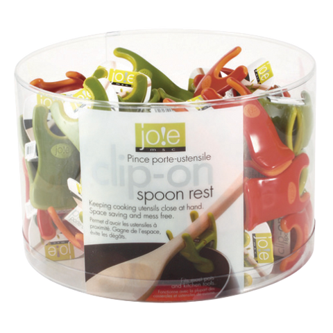 Harold Imports Joie Clip-On Spoon Rest 3.00" x 1.50" x 1.75" Assorted Colors Orange Green BPA Free/FDA Approved Plastic