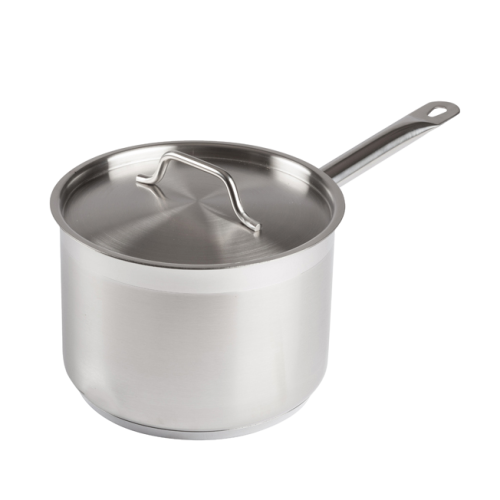 Premium Induction Sauce Pan with Cover 4-1/2 qt. Tri-Ply Heavy Duty 18/8 Stainless Steel 8" Diameter x 5-1/2" Height