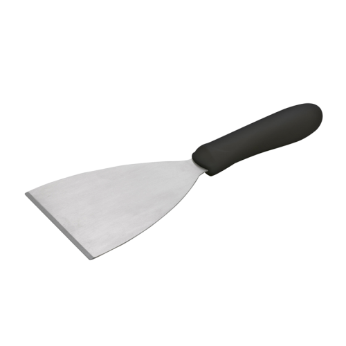 Scraper Stainless Steel with Black Polypropylene Handle 4-7/8" x 4"