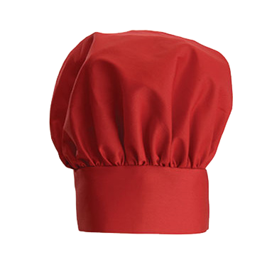 superior-equipment-supply - Winco - Chef Hat Red 13" Adjustable Velcro