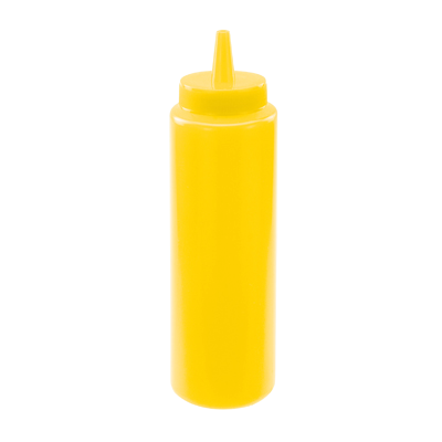 Squeeze Bottle Yellow BPA Free Plastic 8 oz. - 6 Bottles/Pack