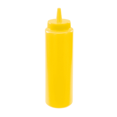 Squeeze Bottle Yellow BPA Free Plastic 8 oz. - 6 Bottles/Pack