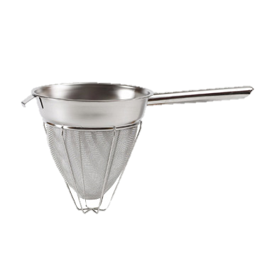 superior-equipment-supply - Winco - Bouillon Strainer 8" Stainless Steel,Reinforced With Hollow Handle