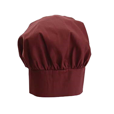 superior-equipment-supply - Winco - Chef Hat 13" Burgundy Adjustable Velcro